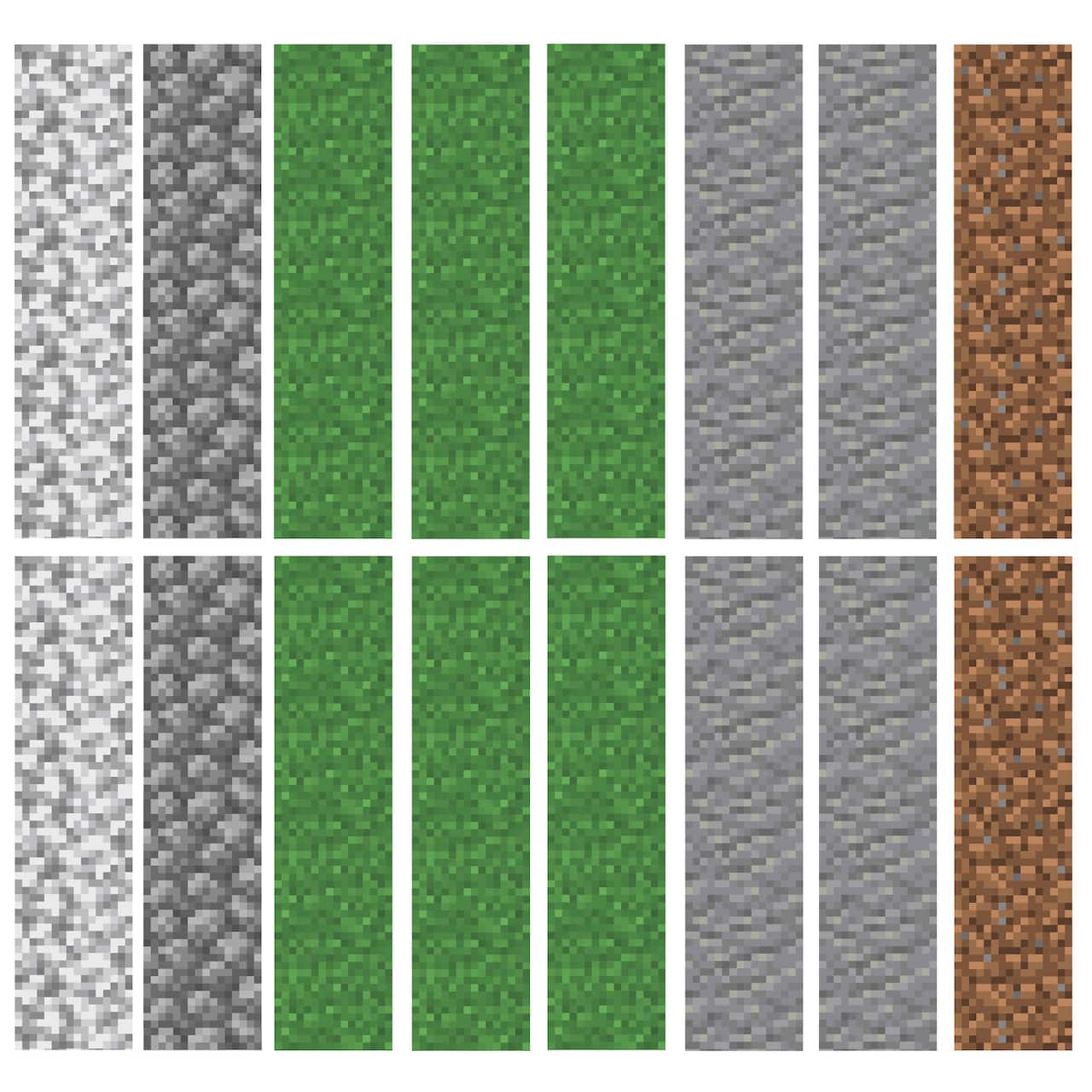 RoomMates Minecraft Block Strips Peel & Stick Wall Decal Set
